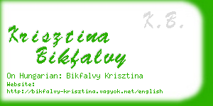 krisztina bikfalvy business card